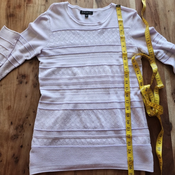 Banana republic  lilac blush long sleeves Pointelle sweater, size L - Picture 12 of 14